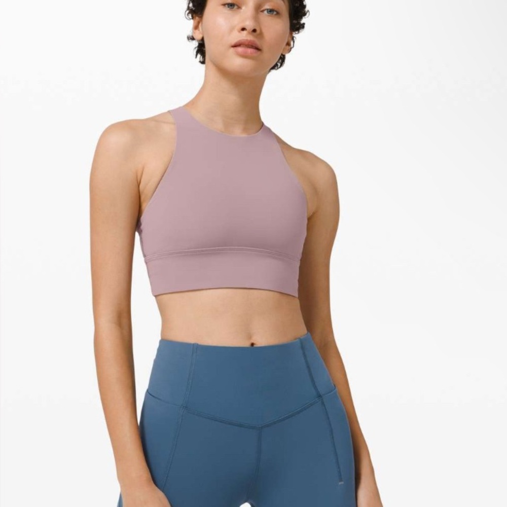 EUC Lululemon Energy Bra High Neck Long Line Tough *Medium Support, B–D Cup 2 - Picture 3 of 8